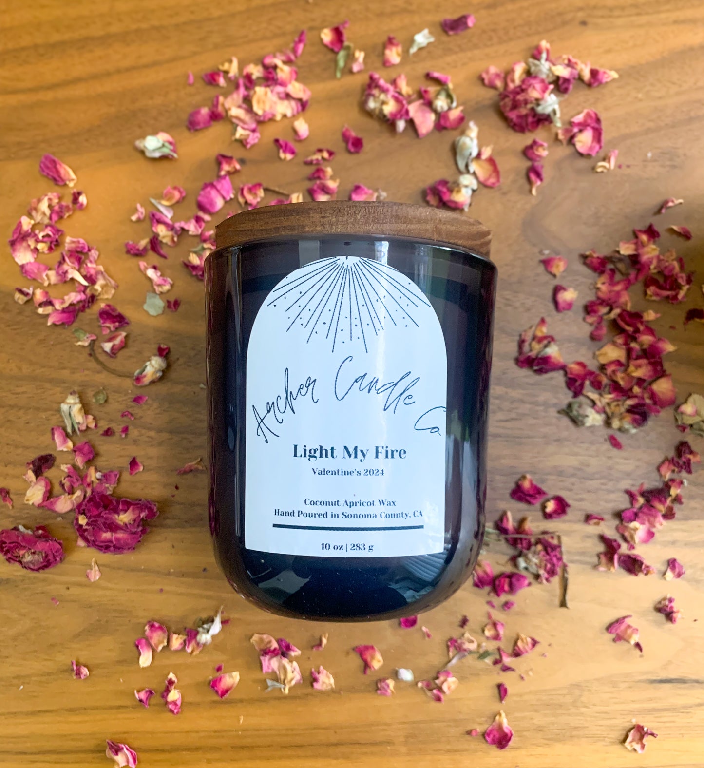 Light My Fire (Patchouli Rosewood) Valentine's Day Candle